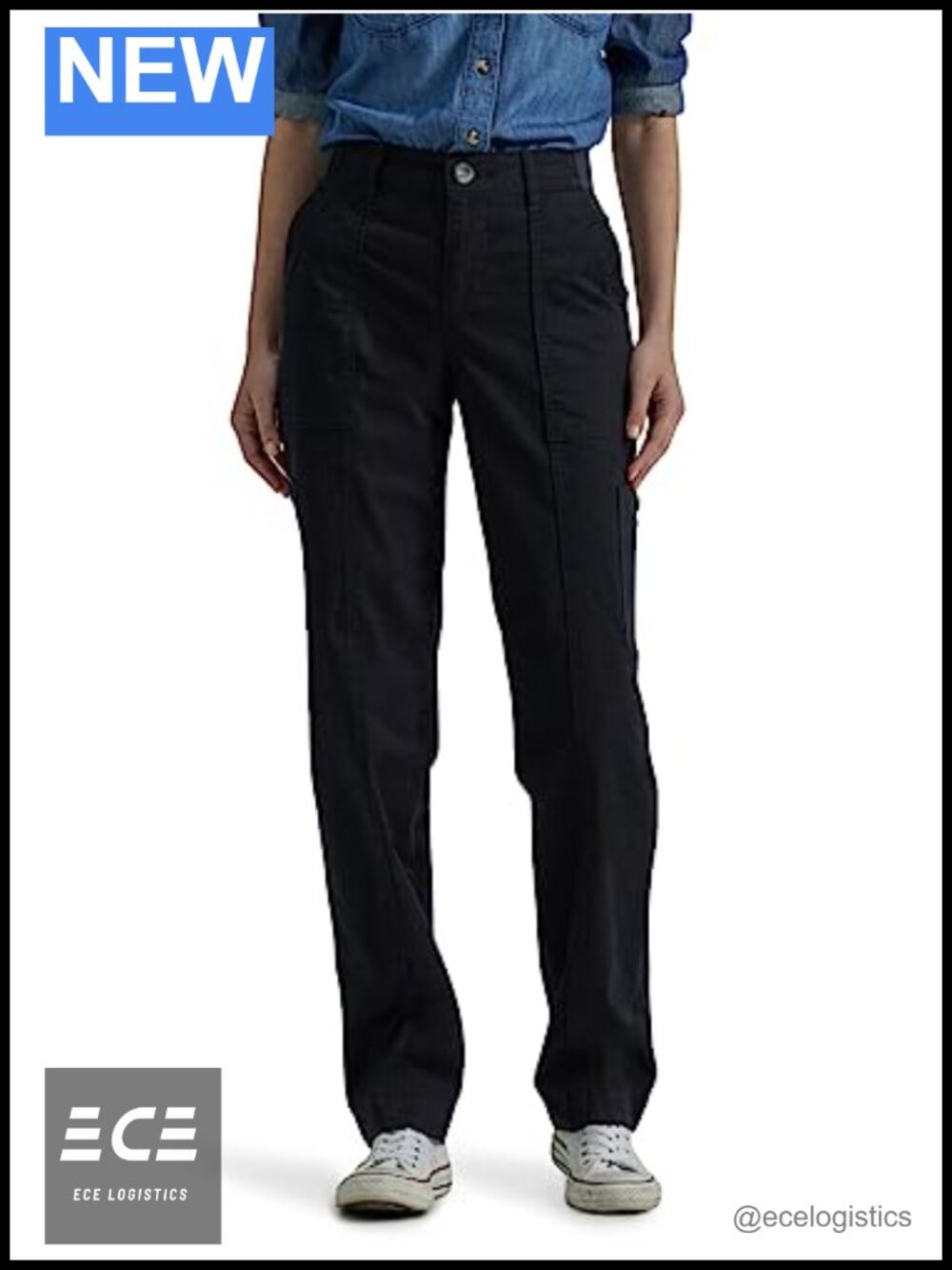 Lee Petite Ultra Lux Comfort Flex-to-Go Utility Pants Loose Fit